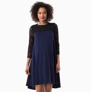 Rosie Pope Maternity Shift Dress With Lace, size S
